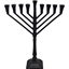תמונה של חנוכייה "BRASS BLACK" דגם חב"ד  -גודל L