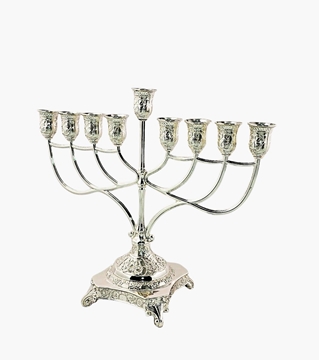  חנוכיה מוכספת - דגם "אבי מלכות"